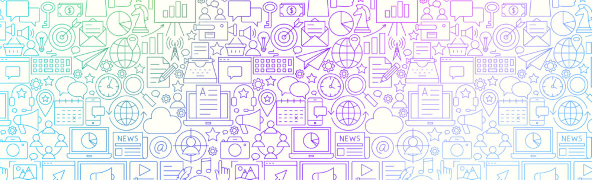 Long Outline Digital Marketing Banner