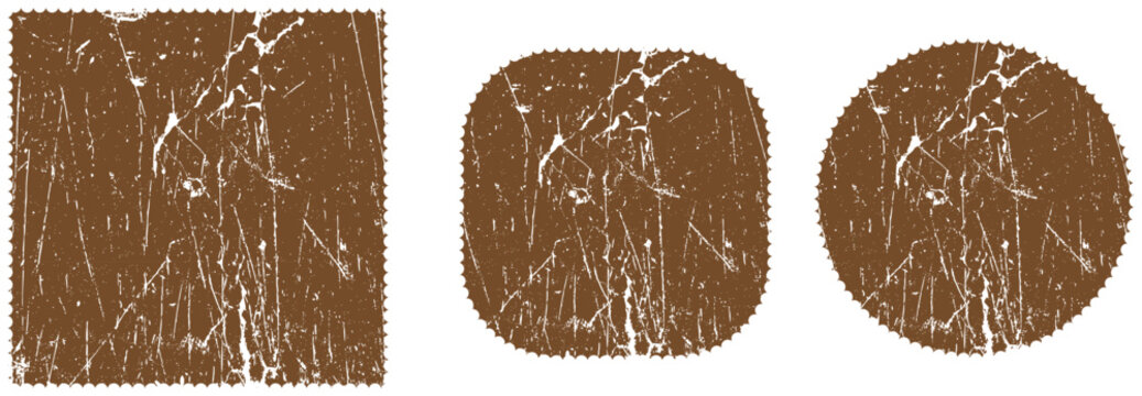 grunge texture design , shape, round, squire , on white background 