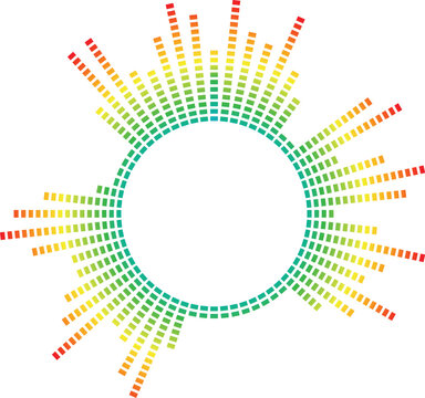 Colorful sound equilizer pattern in vector background 