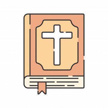 Bible Flat design style icon animation with minimal, smooth transitions, and simple composition. 