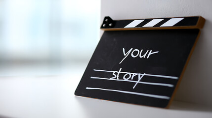 Naklejka premium Movie clapperboard with 