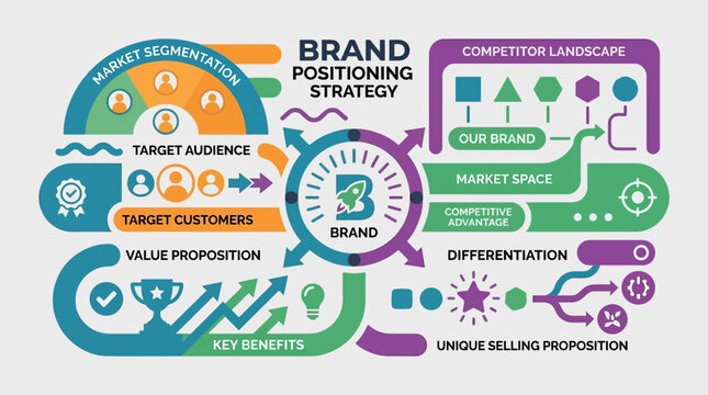 Brand Positioning Strategy Business Infographic.