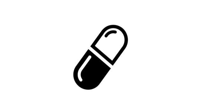 A clean medical capsule vector image representing pharmaceutical drugs antibiotics and healthcare supplements for doctors pharmacists and patient medication guides in clinic.