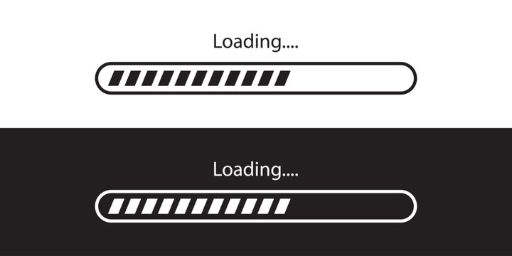 Digital Interface Loading Progress Bar Icon.