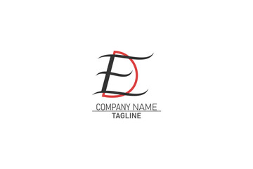 Fototapeta premium ED, Abstract Letters Logo Monogram, ED letter minimal logo design, ED lettermark, ED company logo 