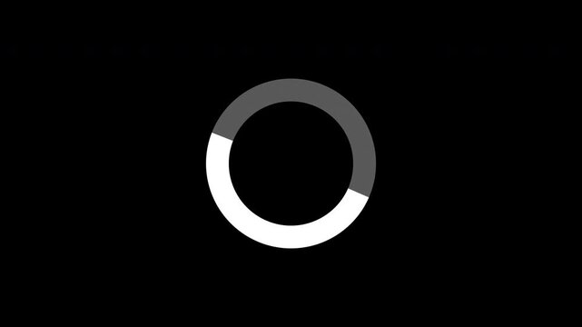 Loading Circle Spinner Animation Alpha Channel 4K