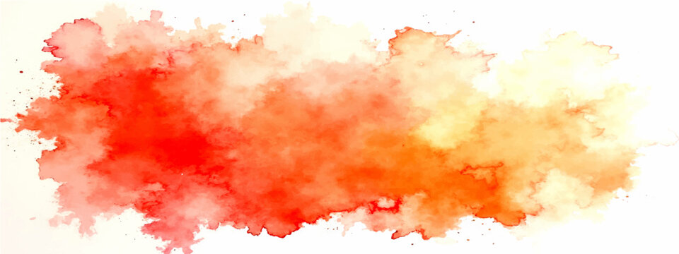 Vector Abstract watercolor wash painting featuring warm vibrant hues creates sense emotion and evoke tranquility.