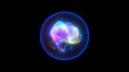 Pulsing Glowing Plasma Sphere Ai Voice Assistant Interface Ai Energy Orb, Artificial Intelligence, Virtual Assistants Like Siri for High-Tech or Futuristic Creative Projects © RIHAN