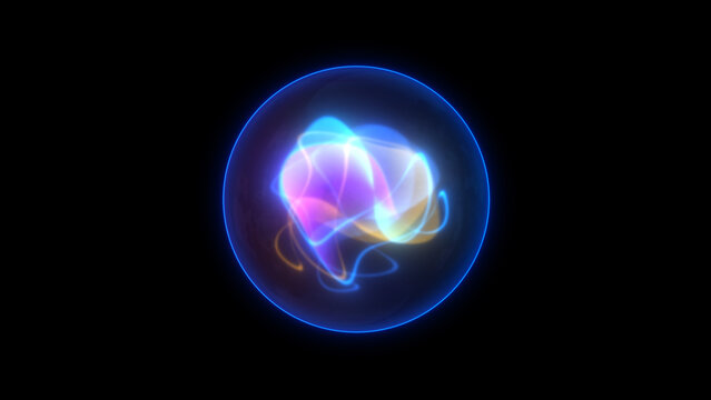 Pulsing Glowing Plasma Sphere Ai Voice Assistant Interface Ai Energy Orb, Artificial Intelligence, Virtual Assistants Like Siri for High-Tech or Futuristic Creative Projects