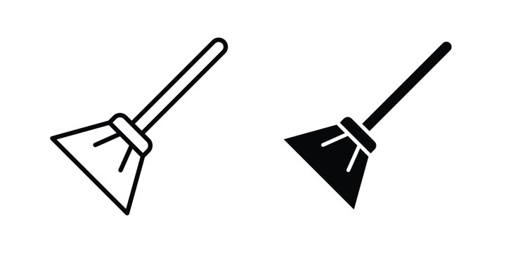 Broom icon pack for web and apps design projects