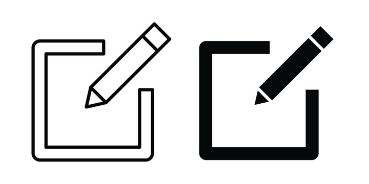 Edit button icon pack for web and apps design projects