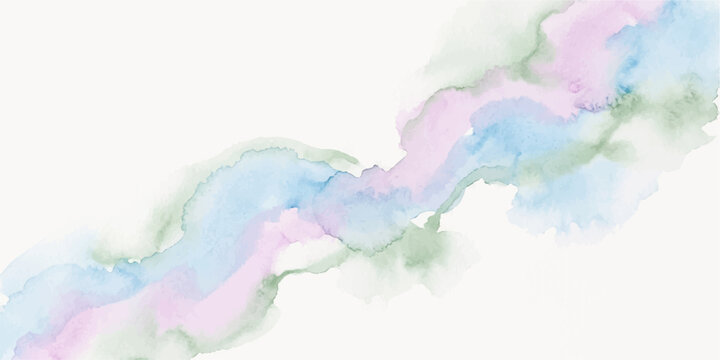 Abstract watercolor paint textures blend with colorful smoke and ink clouds to create a vibrant artistic background of blue fire and steam on grunge paper