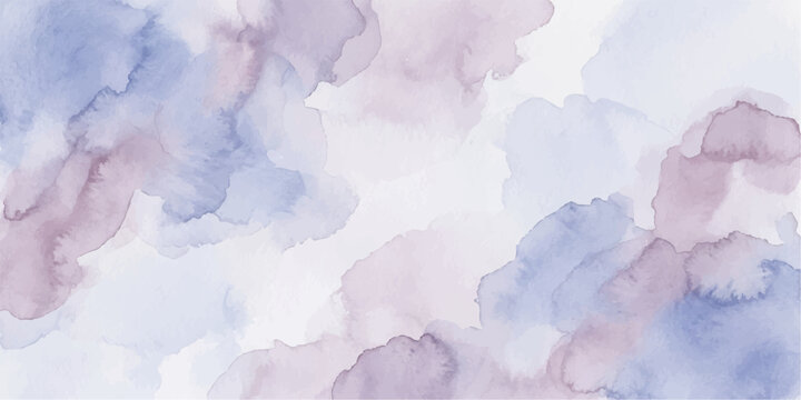 Abstract blue and white watercolor painting of a fluffy cloudscape sky featuring a vintage paper texture and ethereal smoke effects
