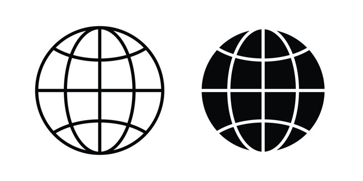 Globe icon pack for web and apps design projects