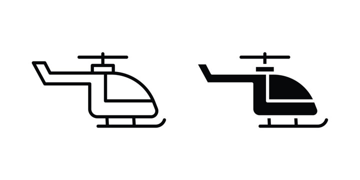 Helicopter icon pack for web and apps design projects