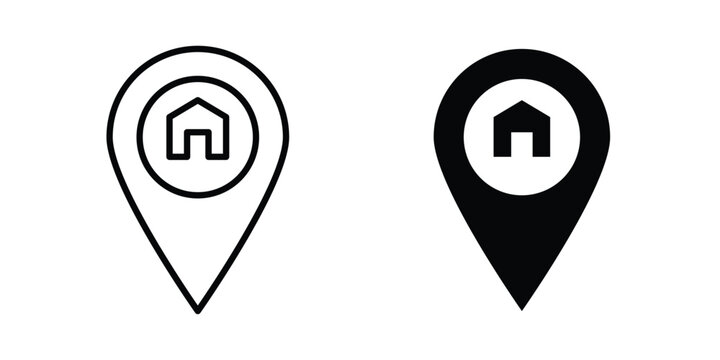 Home location icon pack for web and apps design projects
