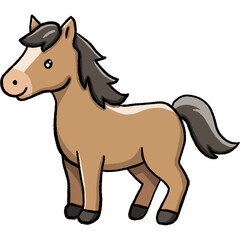 Obraz premium horse cartoon isolated on white