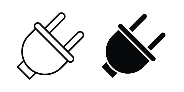 Power plug icon pack for web and apps design projects