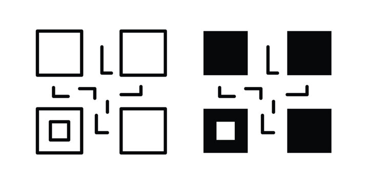 QR code icon pack for web and apps design projects