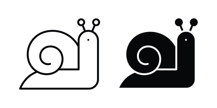 Snail icon pack for web and apps design projects