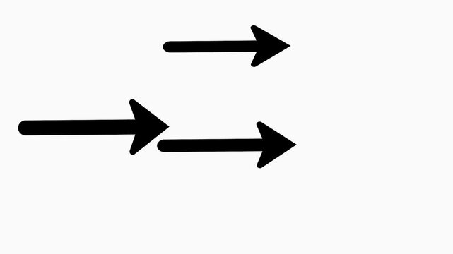 Arrow icon continuous line 4K Animation Video with seamless modern motion loop