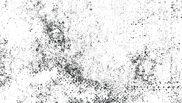 Grunge texture with black spots and smudges on white background abstract design element