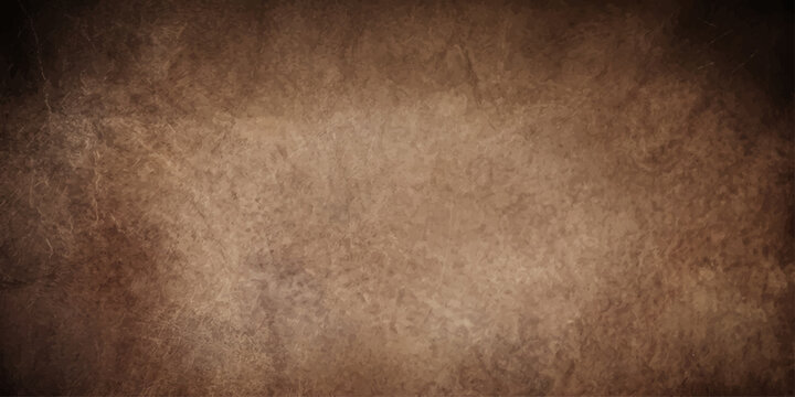 Vintage aged brown leather texture background with a grungy antique parchment pattern and old retro paper surface design