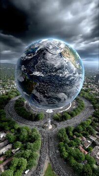 World Population Day, a conceptual representation of humanity's ever-increasing numbers, massive global community, urgent sustainability challenges, and collective planetary impact