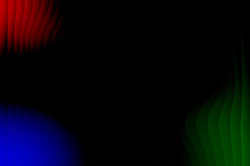 Abstract color blocks red blue and green on black background © abu sharif