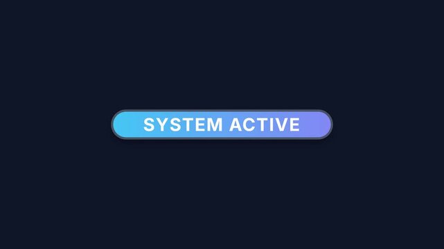 Animated Initialization and System Activation Buttons on Dark Background.