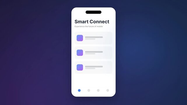 Smart Connect Application Interface on Modern Smartphone Display.