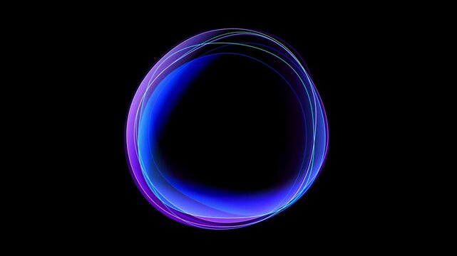 Glowing gradient ring Sphere AI Voice Assistant Interface AI energy orb, artificial intelligence, virtual assistants for high-tech or futuristic creative projects