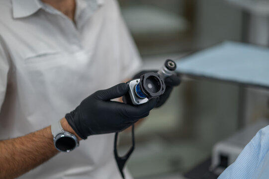 Intraoral camera with led light closeup