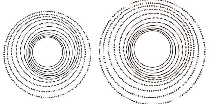 Half tone circle, Clean dot swirl pattern, Circle design elements, Spiral, Swirl shape made of circular&nbsp;pattern&nbsp;of&nbsp;dots