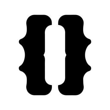 curly braces programming code symbol flat design vector illustration