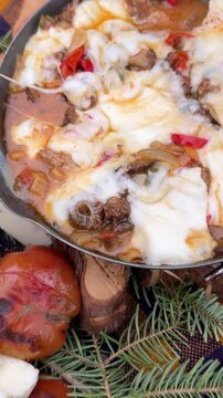 Cooking natural morel mushrooms from nature