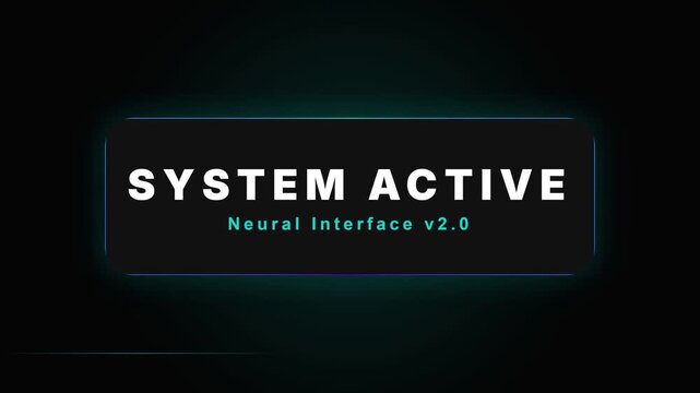 System Active Neural Interface v20 Futuristic Technology Concept Animation.