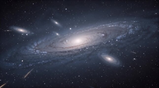 Spiral Galaxy in Deep Space Exploration.