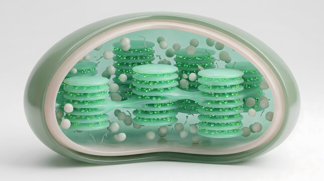 3D chloroplast thylakoid granum photosynthesis biology plant cell science