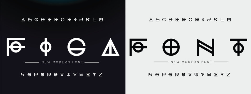 FIGA FONT Abstract digital modern alphabet fonts. Typography technology electronic dance music future creative font. vector illustration