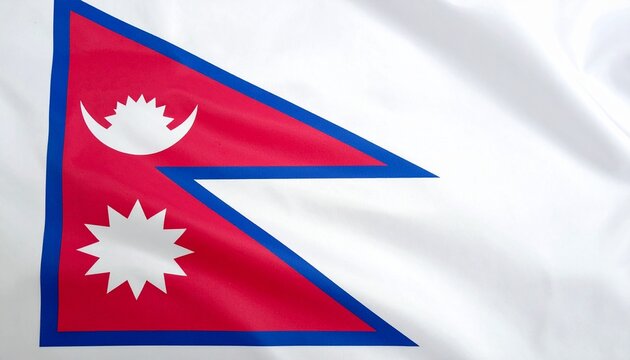 National flag of Nepal with unique triangular design.