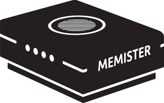 Memristor, electronic component, circuit element, black and white icon
