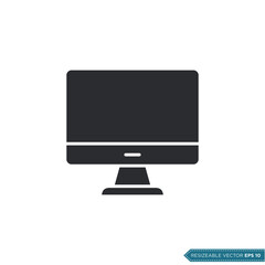 Fototapeta premium monitor screen icon vector template