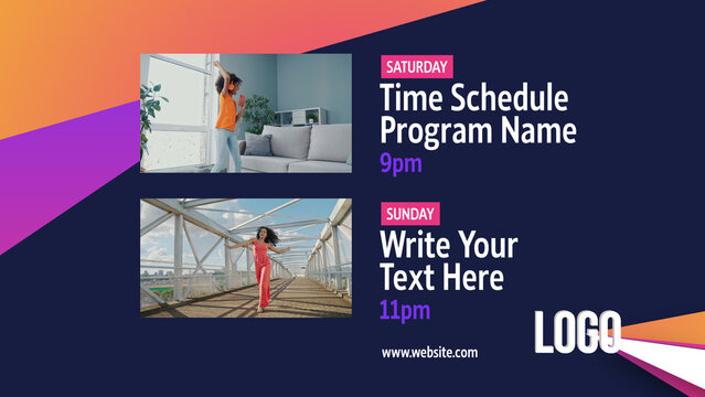 Broadcast Rays Package Time Schedule X2 With Logo  &ndash; Light Rays Motion Graphics, Radiant Sunburst Effects, Titles, Lower Thirds, Logo, Transitions and Promo Elements for TV and Media