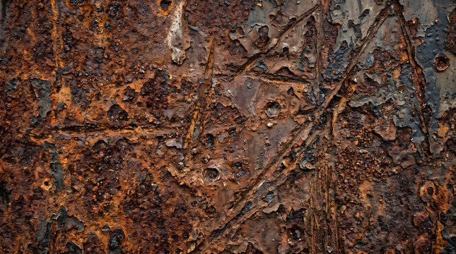 Heavily Rusted Metal Surface Texture