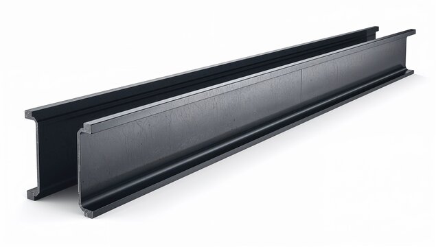 I beam steel girder realistic silhouette on white background high quality professional detailed modern elegant stylish