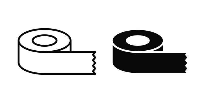 Adhesive tape icon set. Vector eps10