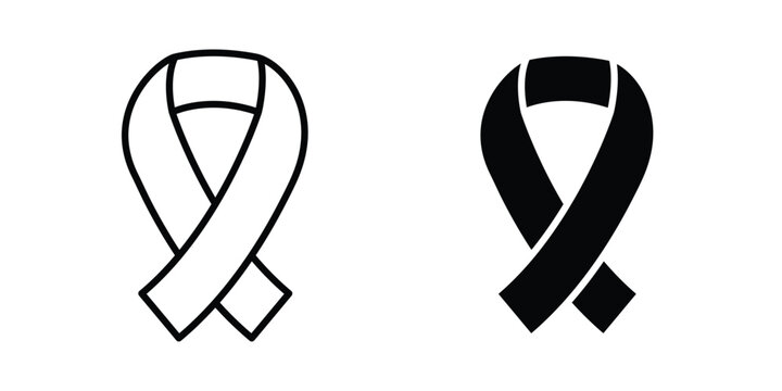 Cancer ribbon icon set. Vector eps10