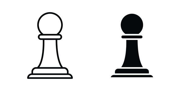 Chess pawn icon set. Vector eps10