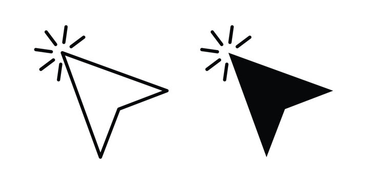 Click icon set. Vector eps10